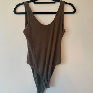 Olive Green Free People Body Suit